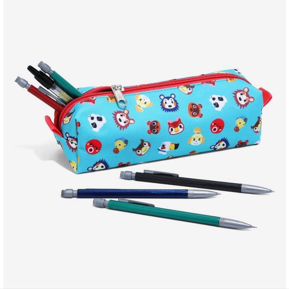 Nintendo Animal Crossing: New Horizons Villager Faces Pencil Case NWT